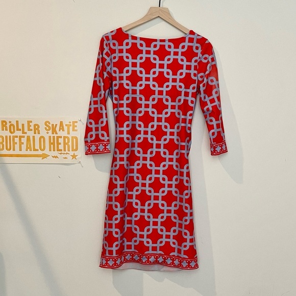 Gretchen Scott Unchained Crossover Faux Wrap Sheath Dress Preppy - Picture 8 of 12